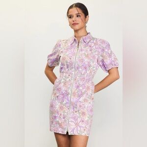 Skies are Blue NWOT❗️Retro Floral Zip-Up Dress